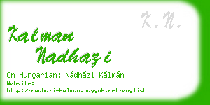 kalman nadhazi business card